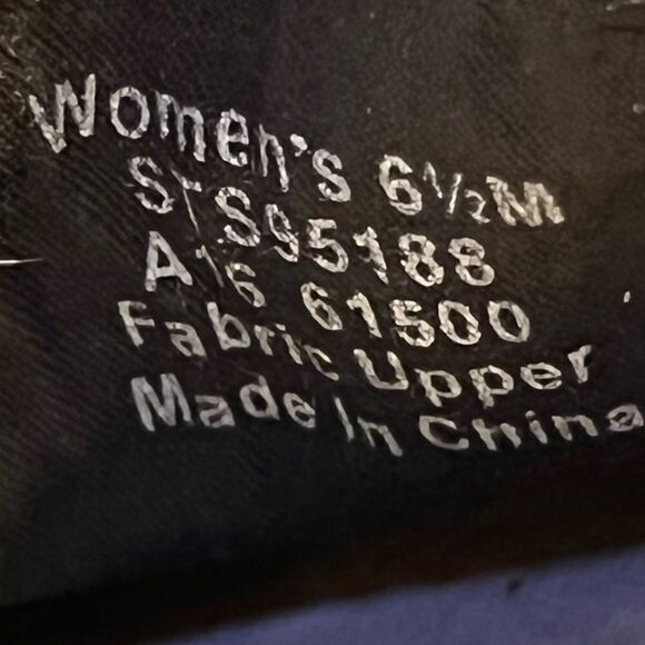 Womens SPERRY Top Sider Espadrilles Black Flat Shoes / Size 6.5 Medium - Picture 10 of 10